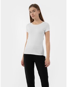 4F Unifarbenes T-Shirt, Regular Fit, für Damen - L