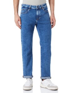 BOSS Herren Maine BC Crop-C Blaue Regular-Fit Jeans aus bequemem Stretch-Denim Blau 30/34