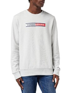 Tommy Jeans Herren TJM REG Essential Graphic Crew DM0DM15007 Sweatshirts, Grau, XXL
