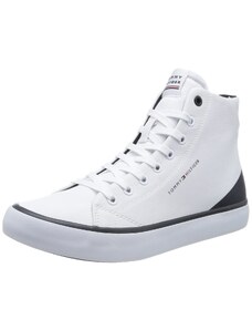 Tommy Hilfiger Herren Vulcanized Sneaker TH Hi Vulc Core Canvas Schuhe , Weiß (White), 40 EU