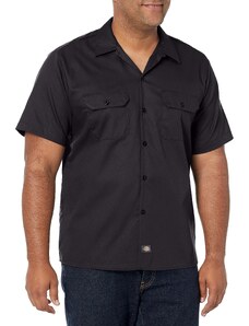 Dickies Herren Short-Sleeve Flex Work Shirt Slim Fit Button Down Hemd, schwarz, Groß