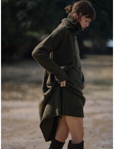 Luciee Iman Sweater Dress In Army Green