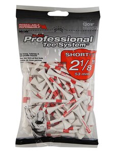Pride PTS 2 1/8" - 53mm Tees Red Pack 120 white