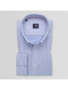 Männer Klassisches Hemd Willsoor blau feines Muster