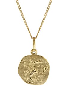 trendor Kinder-Halskette mit Sternzeichen Skorpion 333/8K Gold 15022-11-42, 42 cm