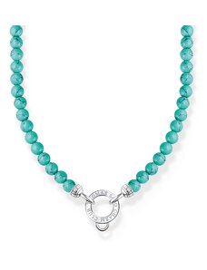 Thomas Sabo Damen-Halskette für Charms mit Türkisfarbenen Beads KE2187-405-17-L45v