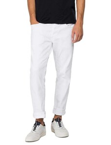 Replay Herren Jeans Anbass Slim-Fit mit Stretch, Weiß (White 001), W33 x L34