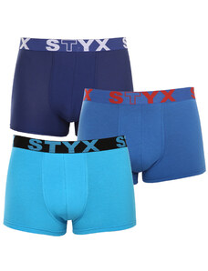 3PACK Herren Klassische Boxershorts Styx sportlicher Gummizug blau (3G96789) L
