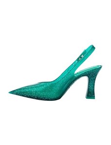 melissa Slingback Heel + Larroude Ad, Damen-Sandale, grün, 35/36 EU