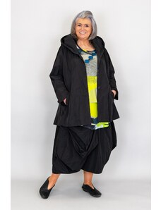 déjà vu Neapel Jacke in A-Form aus Baumwolltaft in schwarz Einheitsgröße - dejavu Fashion