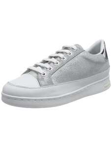 Geox D Jaysen Sneaker, LT Grey/White, 36 EU