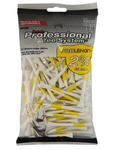 Pride PTS 2 3/4" - 69mm Tees Yellow Pack 100 white