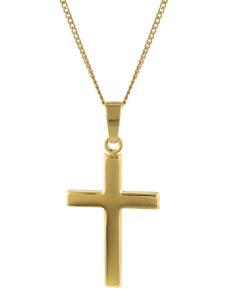 trendor Halskette mit Kreuz Gold 333/8K Kreuzanhänger 21 mm 41902-50, 50 cm