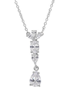 trendor Silber-Halskette für Damen mit Zirkonia 15153