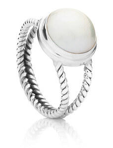 Buka Jewelry Perlenring mit doppelt gedrehtem Ring