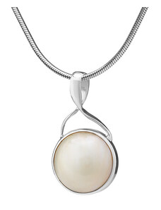 Buka Jewelry Silberanhänger mit großer Mabe-Perle