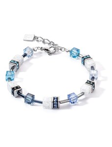 Coeur de Lion Damen-Armband GeoCUBE Multicolor Blau-Weiß 3018/30-0714