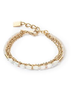 Coeur de Lion Damen-Armband Weiß-Gold 6005/30-1416