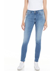 Replay Damen Jeans Luzien Skinny-Fit mit Power Stretch, Blau (Medium Blue 009), W25 x L30