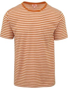 Armor-lux Aror-Lux T-Shirt Leinen Streifen Orange