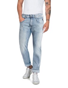 Replay Herren Jeans Anbass Slim-Fit Bio, Light Blue 010 (Blau), 31W / 34L
