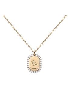 PDPaola Damen-Halskette Sternzeichen Steinbock Silber vergoldet CO01-577-U
