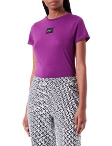 HUGO Women's Slim Tee_1 T-Shirt, Open Purple542, XS