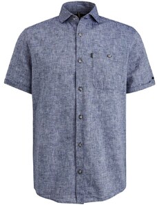 Vanguard Short Sleeve Hemd Leinen Blau