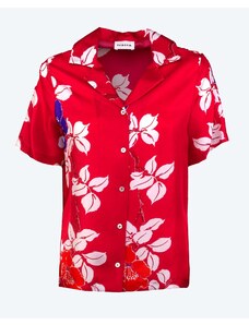 PAROSH Silk shirt with floral print