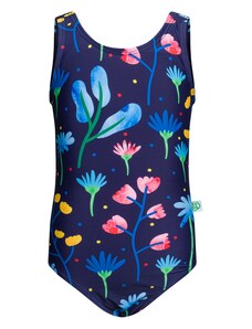 Dedoles Lustiger Badeanzug für Mädchen Aquarell-Blumen