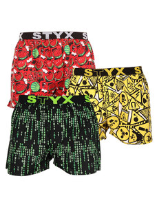 3PACK Herren Boxershorts Styx art sportlich mit Gummizug mehrfarbig (3B11290) XL