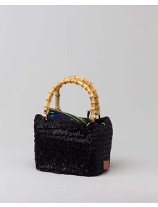 CHICA Smeraldo - Raffia bag with fringes