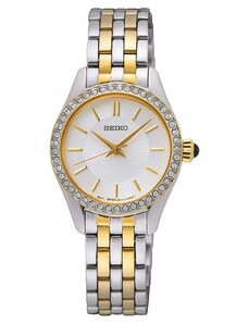 Seiko Damen-Armbanduhr Zweifarbig SUR540P1