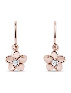 Blumen-Ohrringe mit Diamanten in Roségold KLENOTA K0480034