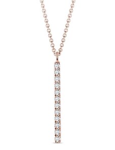Halskette mit Diamantstab in Rosegold KLENOTA K0677014