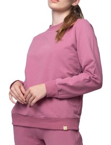 greenjama Damen Shirt in weicher Sweat Qualität, GOTS-Zertifiziert Sweatshirt, Grape, 36