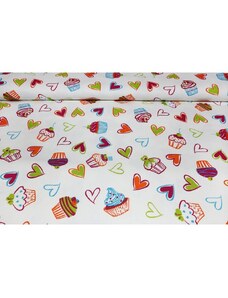 MADE IN ITALY Stoffe Baumwoll Muffins, h. 140 cm