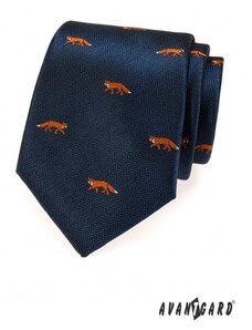 Avantgard Krawatte mit orangem Fuchs