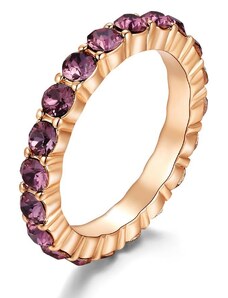 METROPOLITAN Rosévergold. Ring mit Swarovski Kristallen | Größe 56