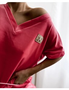 marka niezdefiniowana Royalfashion Fuchsia Velours Damen Trainingsanzug Set - pink || fuchsia || Dunkelpink