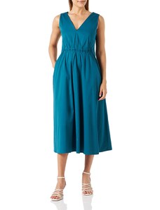 s.Oliver BLACK LABEL Women's Midi Kleid, Regular Fit, Blue Green, 40