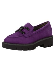 Tamaris Comfort Damen Loafer mit Plateau aus Wildleder Business Slippers Comfort Fit, Violett (Purple), 39 EU