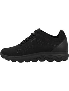 Geox D SPHERICA A Sneaker, Black/Black, 35 EU