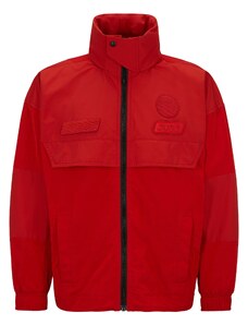 BOSS Herren Ostoner Oversized Jacke mit Reißverschluss und Details im Rennsport-Stil Rot 50