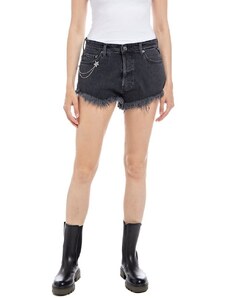REPLAY Damen WB425C Jeans-Shorts, 097 Dark Grey, 23