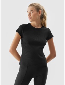 4F Slim Fit T-Shirt mit Bio-Baumwolle für Damen - L