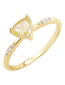 Eppi Goldener Verlobungsring mit gelbem Diamanten Julia