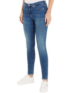 Calvin Klein Jeans Damen Jeans Mid Rise Skinny Fit, Blau (Denim Dark), 33W / 32L