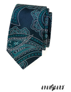Avantgard Blaue Krawatte mit Paisleymuster