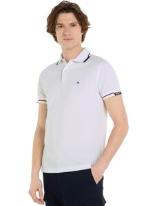 Tommy Hilfiger Herren Poloshirt Kurzarm Slim Fit, Weiß (White), XL